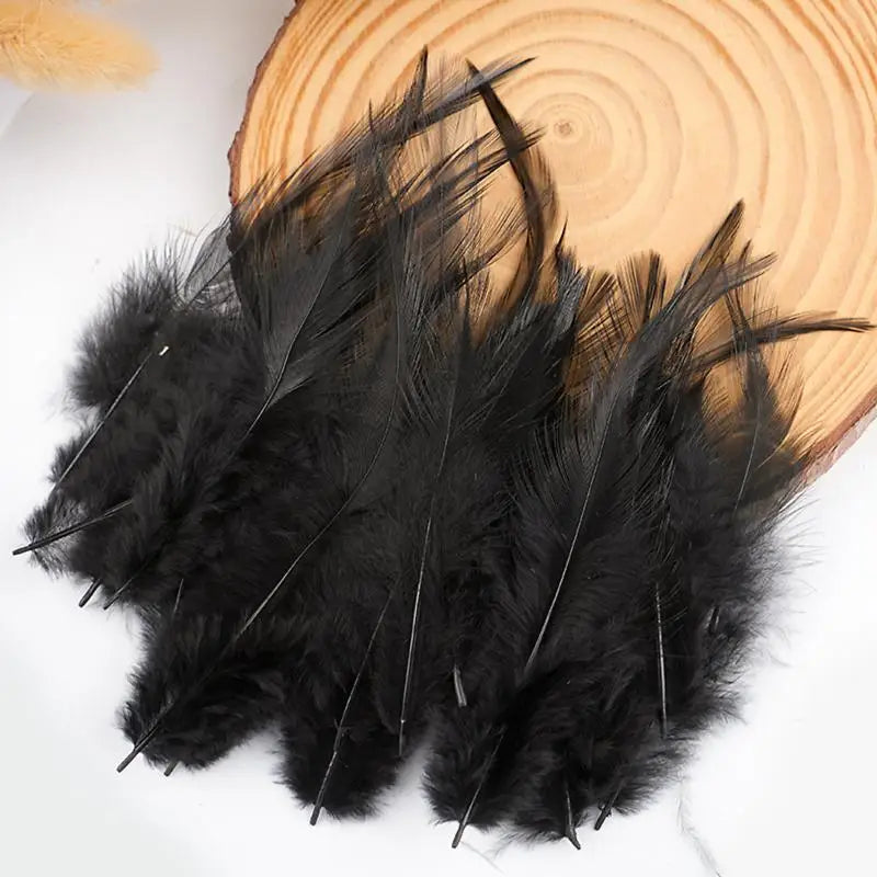 50-Pack Natural Chicken Feathers 7–15cm – DIY Crafts & Décor