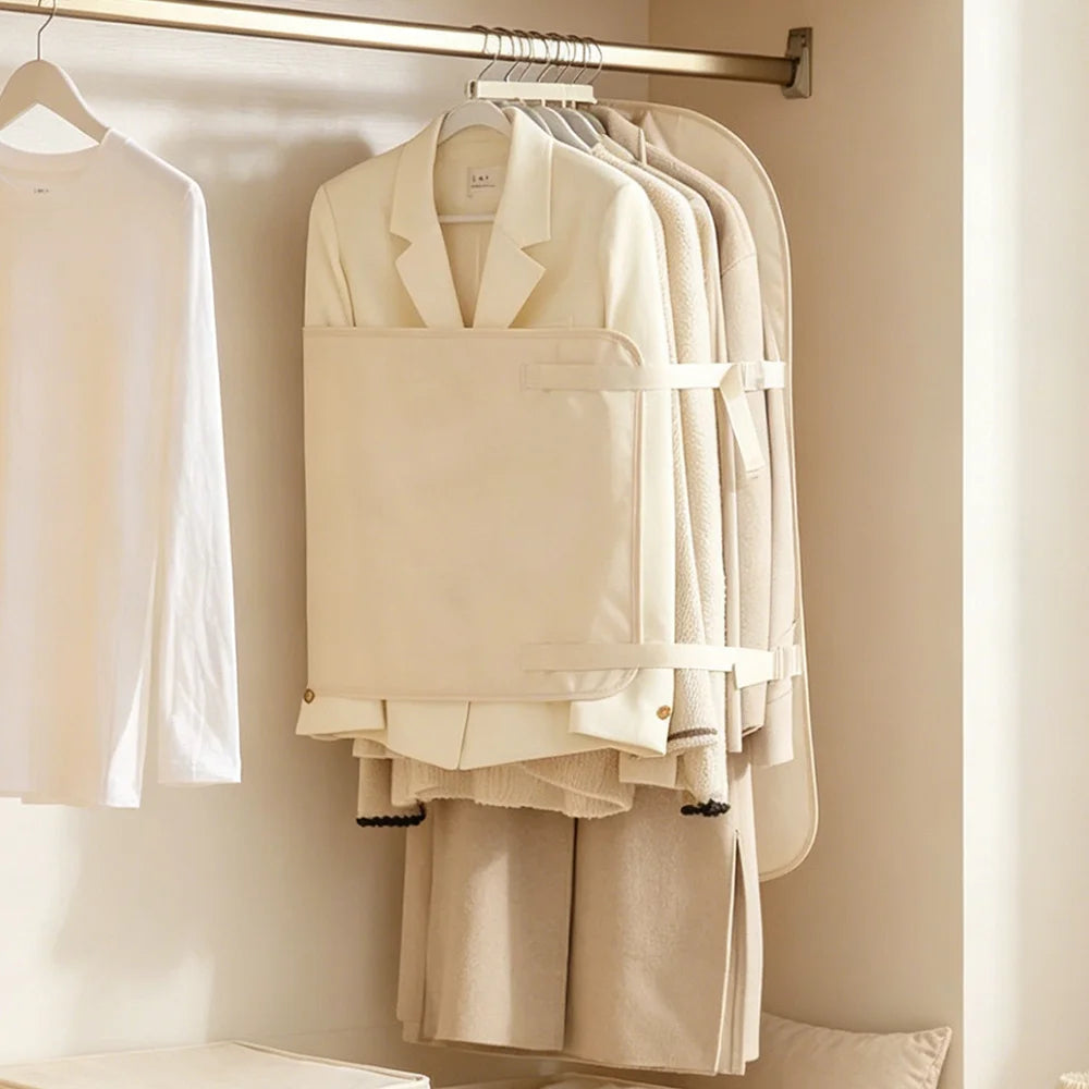 Adjustable Strap Garment Cover – Hanging Wardrobe Storage Bag