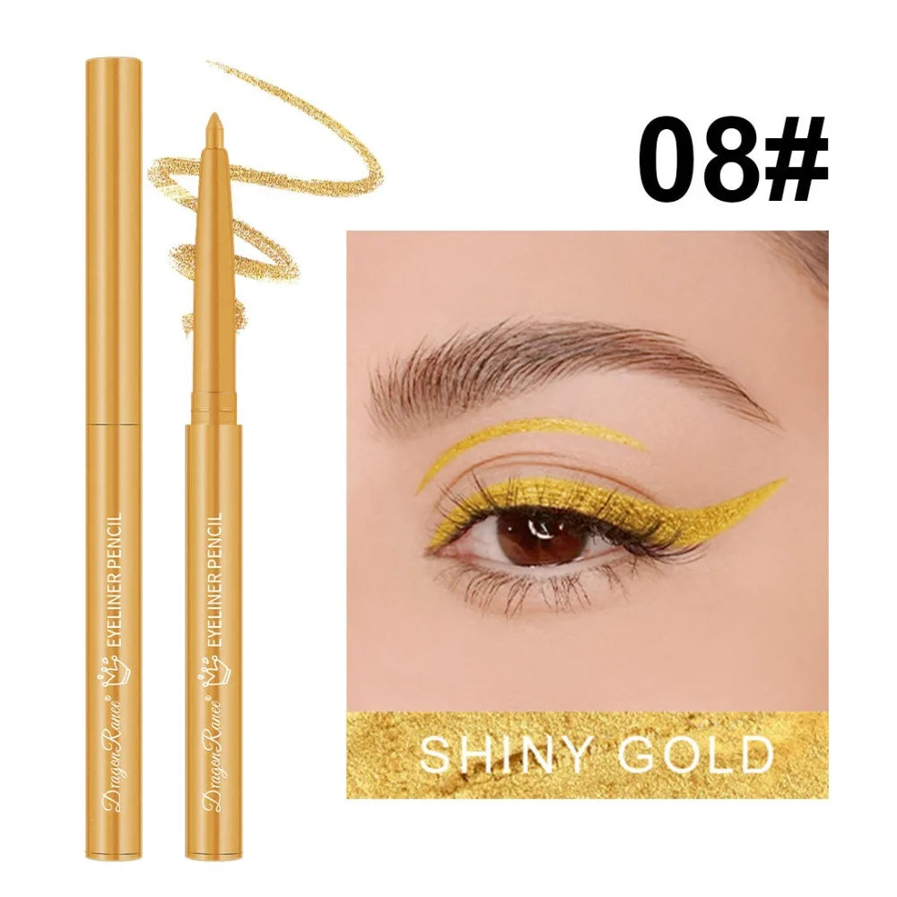 Waterproof Gel Eyeliner Pencil – Matte & Shimmer, 10 Colors