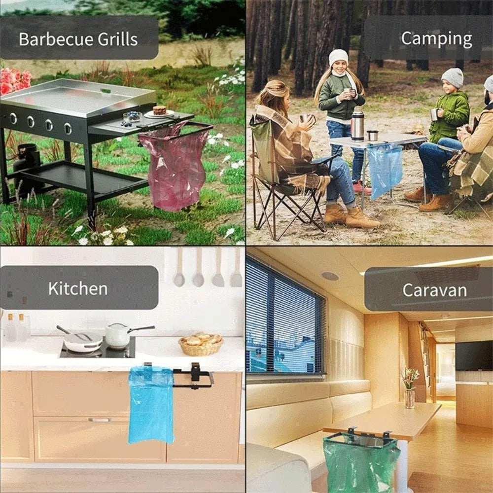 Stainless Steel Trash Bag Rack – Cabinet Garbage Bag Holder