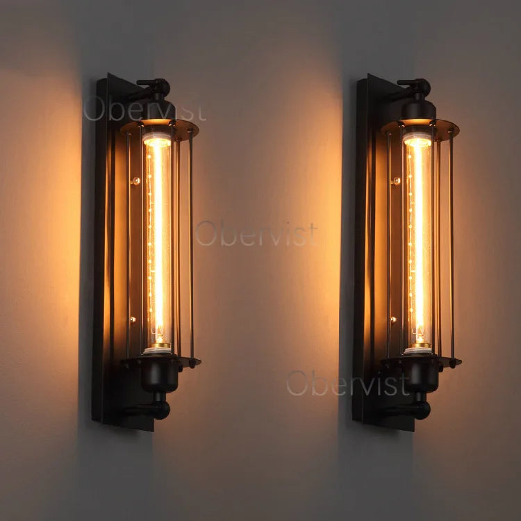 Retro Industrial Iron Wall Sconce – E27 LED Indoor Light