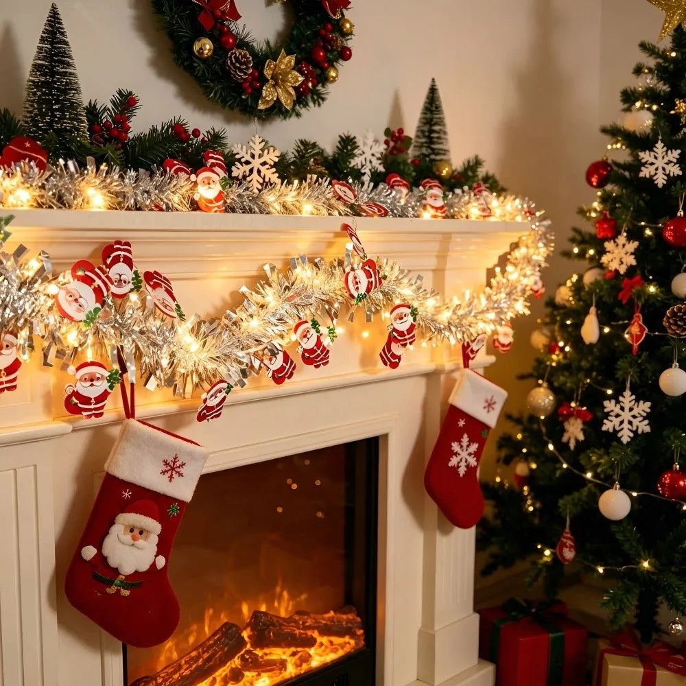Christmas LED Furry String Lights Santa Garland 3m/5.7m