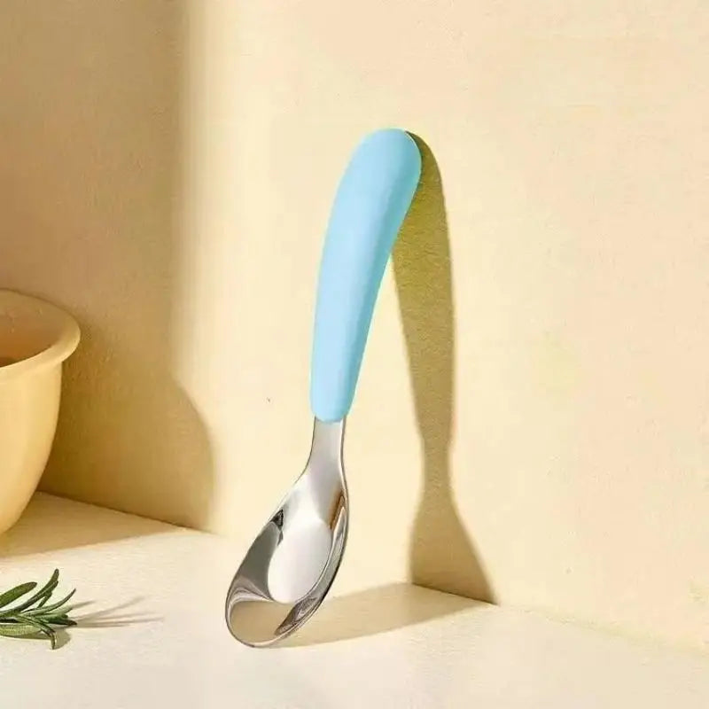 Baby Weaning Spoon – Food Grade Stainless Steel Flat Scoop