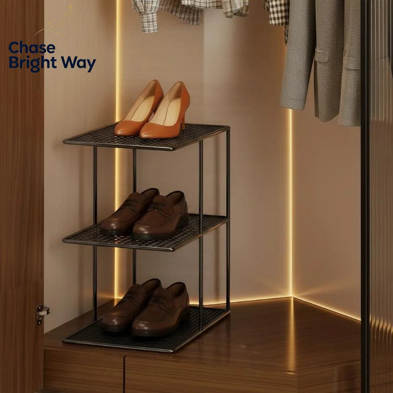 Stackable Metal Mesh Shelf – 2 & 3 Tier Closet Organizer