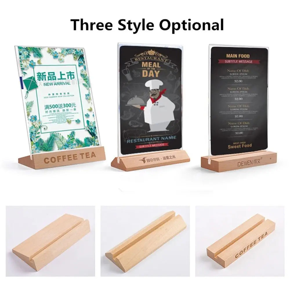 Acrylic Table Top Sign Holder A4/A5/A6 – Double Sided Stand
