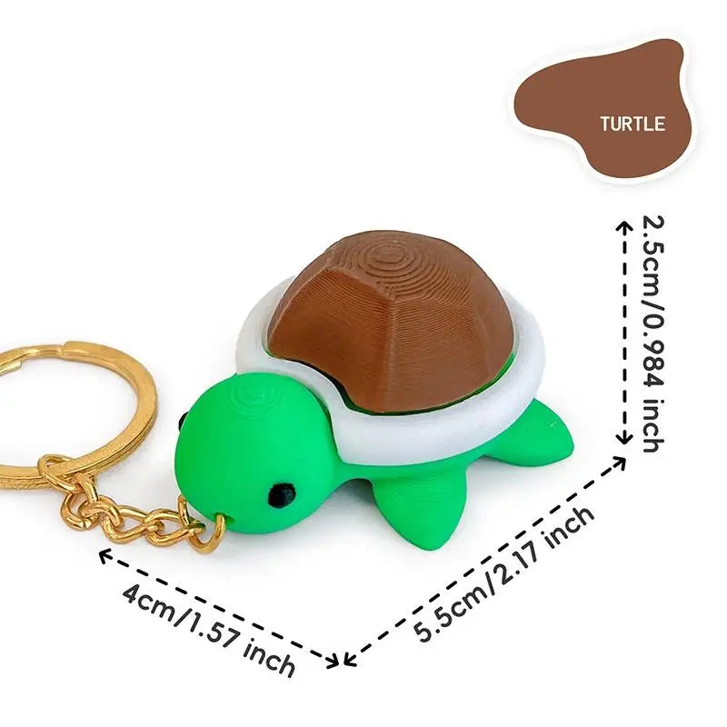 Mini 3D Printed Mushroom Turtle Clicker Keycap Fidget Toy