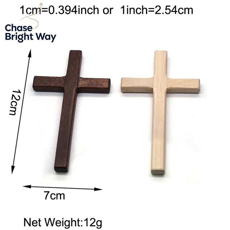 Wooden Cross Christmas Ornament – Hanging Nativity Decor