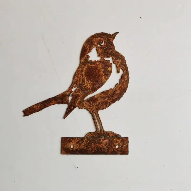 Rust Metal Bird Wall Art – Iron Garden Decoration
