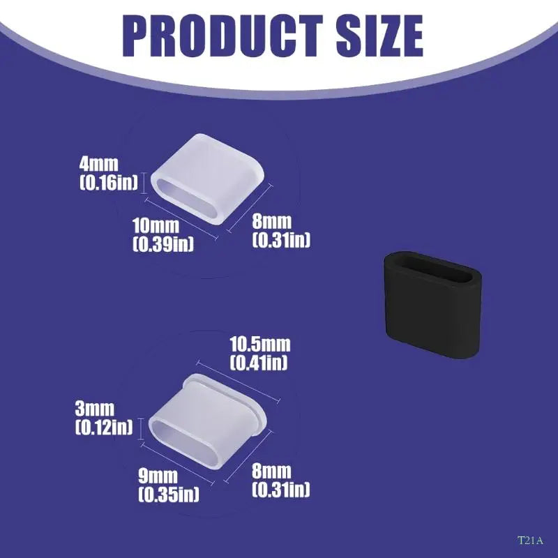 USB Type-C Dust Cover Caps – Silicone Port Protectors 5/10 Pack