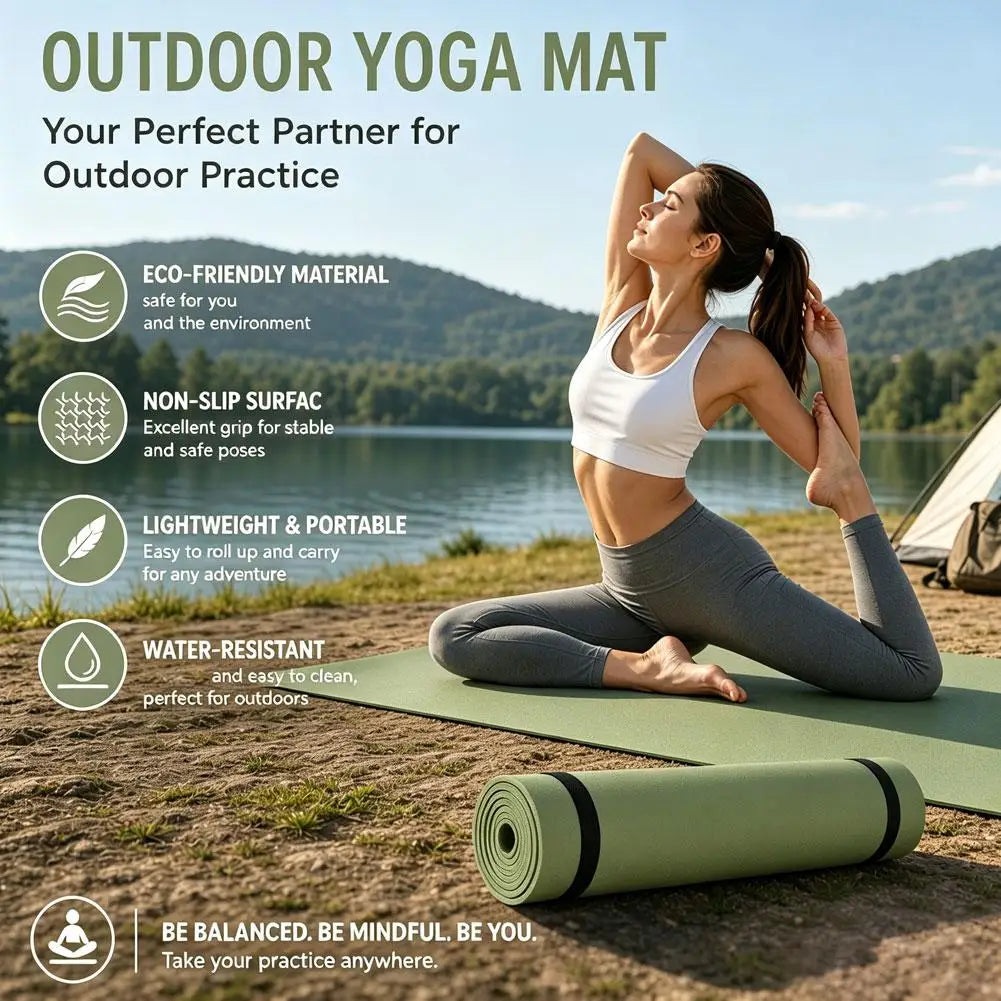 Thick EVA Foam Yoga Mat – Non-Slip Exercise & Pilates Mat