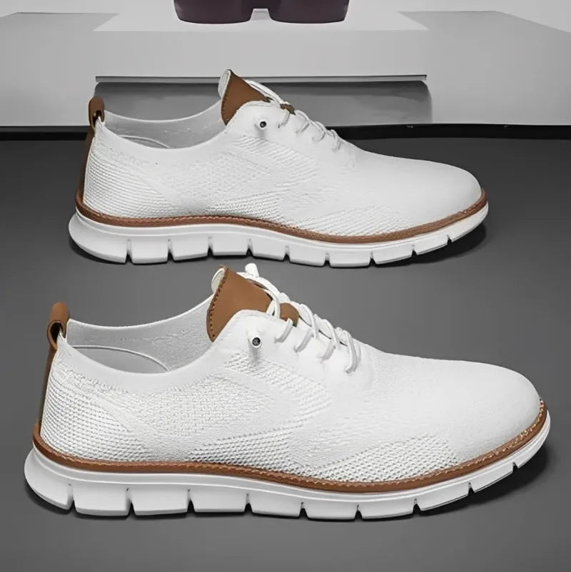 Men's Brogue Dress Sneakers – Breathable Cushioned Casual Shoes