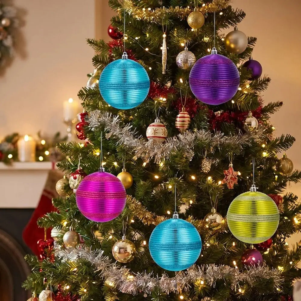 Plastic Christmas Ball Ornaments – Shiny & Matte 4-Piece Set