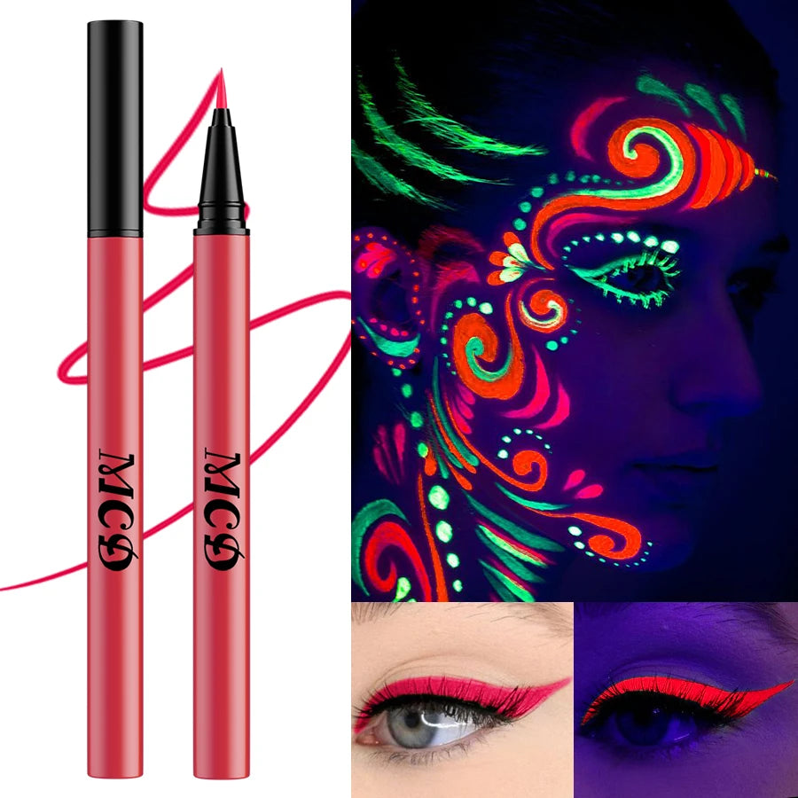 UV Neon Face & Body Paint Eyeliner Pen – 8 Colors, Waterproof