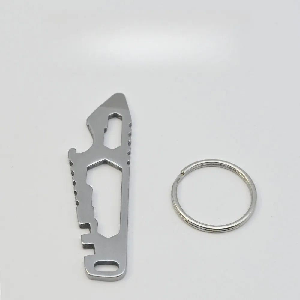 Stainless Steel Multitool Keychain with Bottle Opener