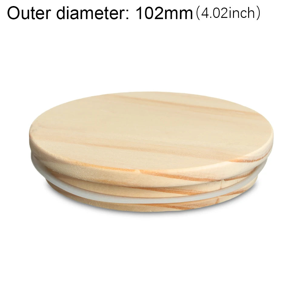 Wood Mason Jar Lids – Wide Mouth Canning Covers 7 Sizes