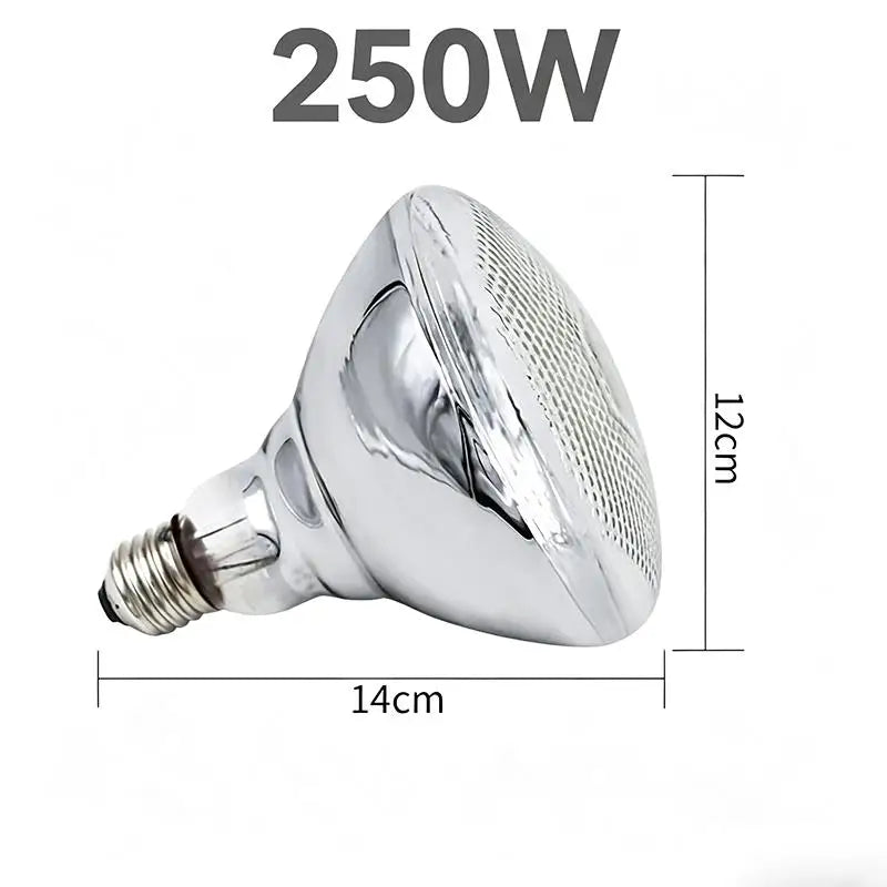 Infrared Heat Lamp Bulb 100W–250W | Poultry & Livestock Brooder