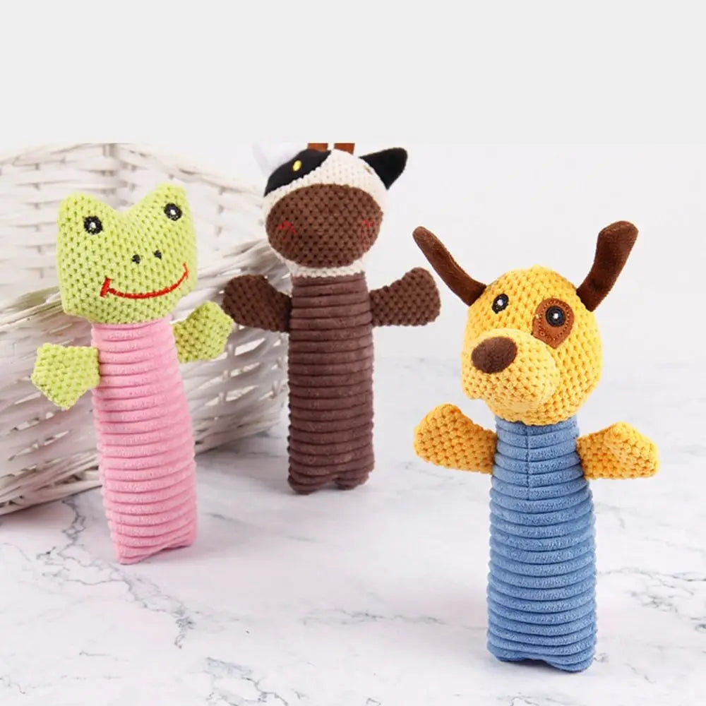 Plush Squeaky Dog Toy – Soft Interactive Sound Chew Toy