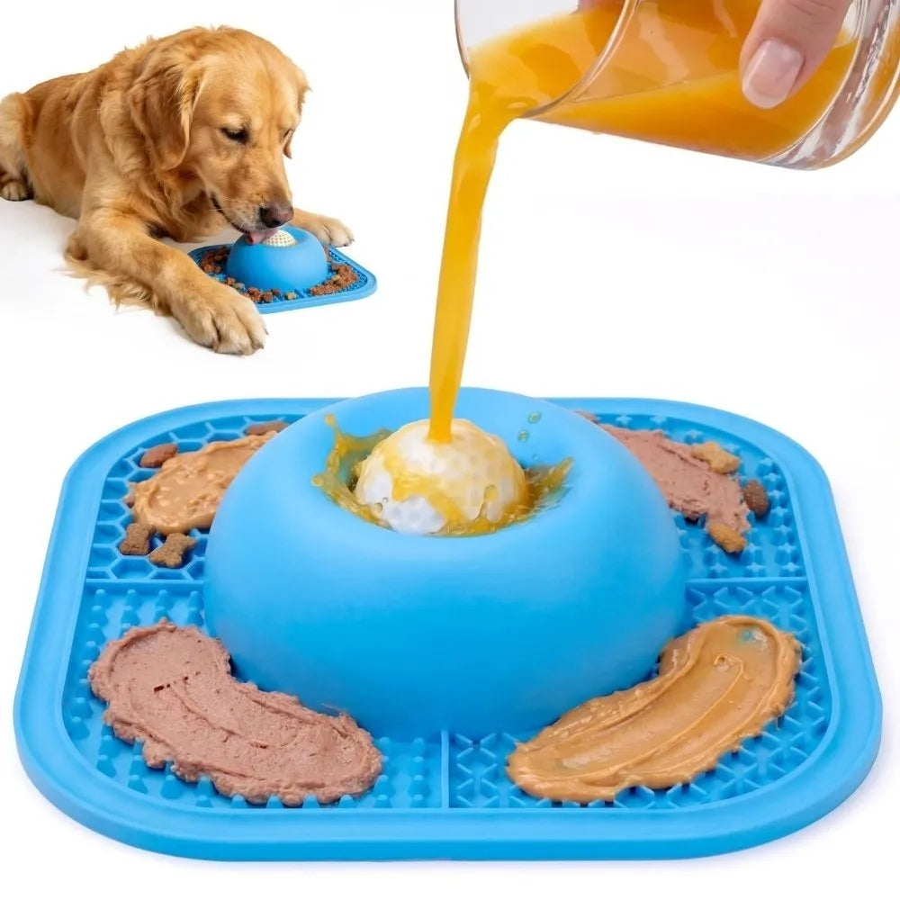 Resin Slow Feeder Dog Bowl – Lick Mat & Rolling Ball | SAMMY