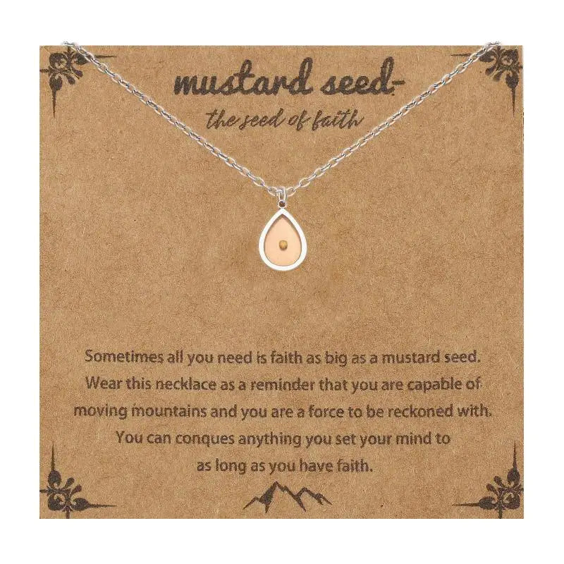 Mustard Seed Faith Pendant Necklace | Gold & Silver Stainless Steel