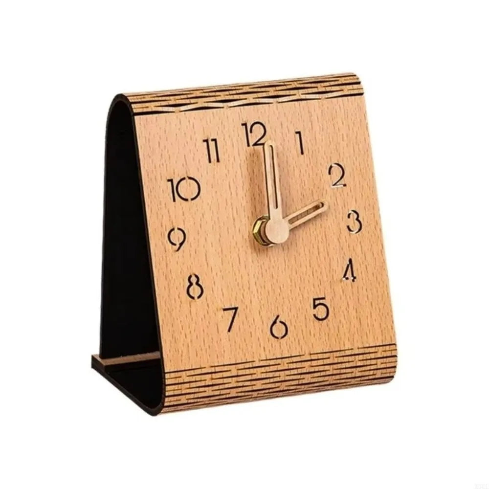 Silent Wood Desk Clock – Analog Battery Powered Table Clock