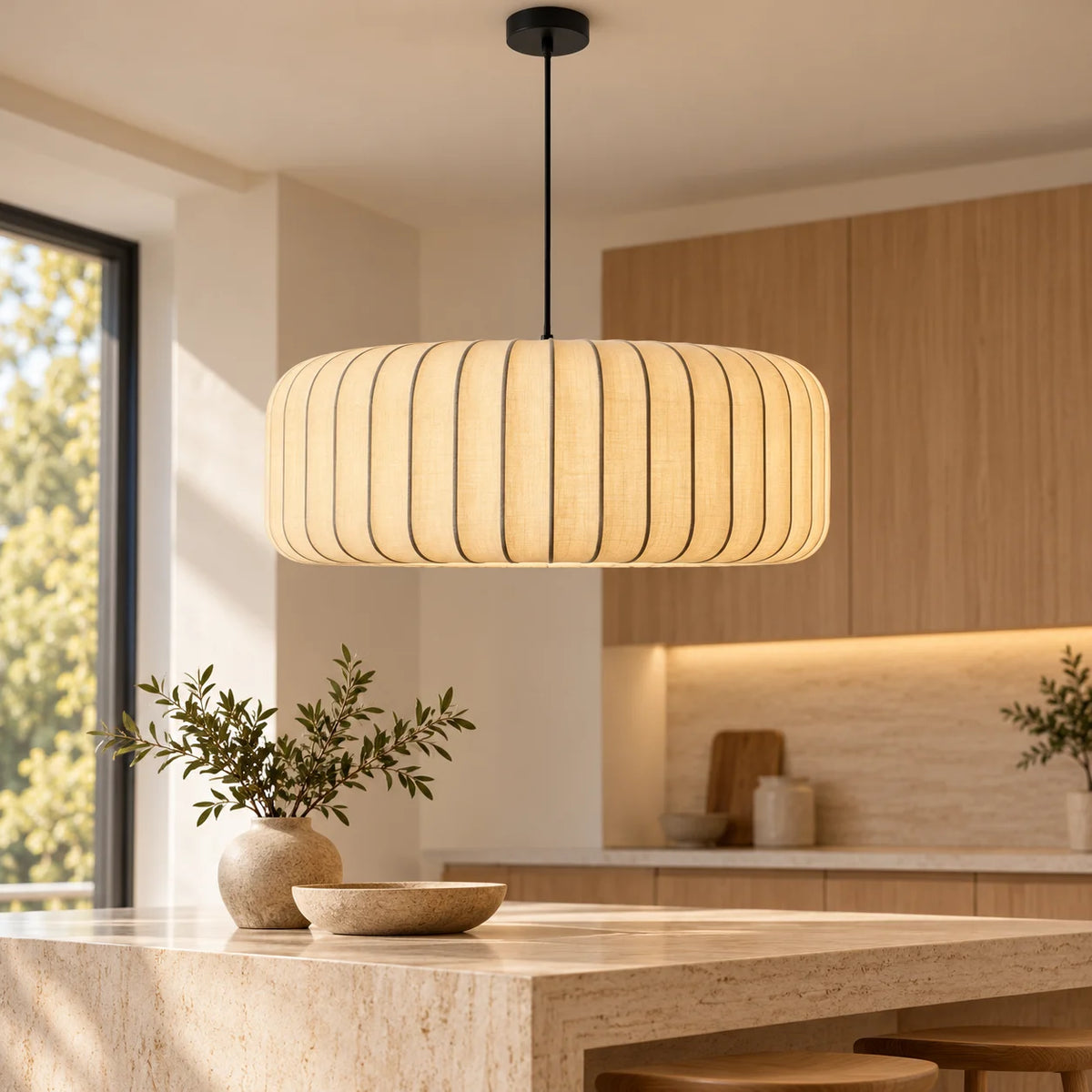 Wabi Sabi Silk Pendant Light E27 | Japanese Nordic Chandelier