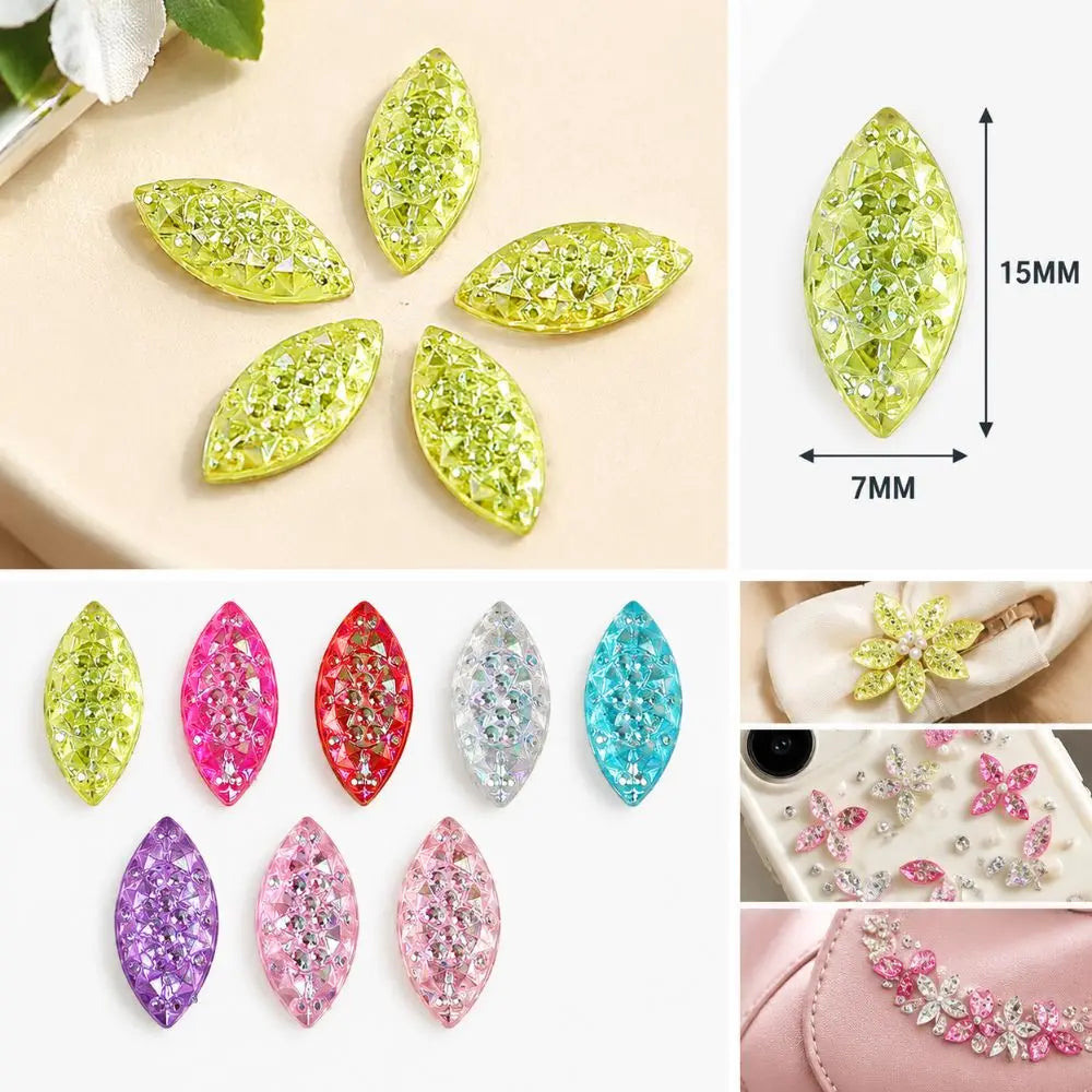 Teardrop Resin Rhinestone Cabochons – ~750 Pcs Druzy Flatback