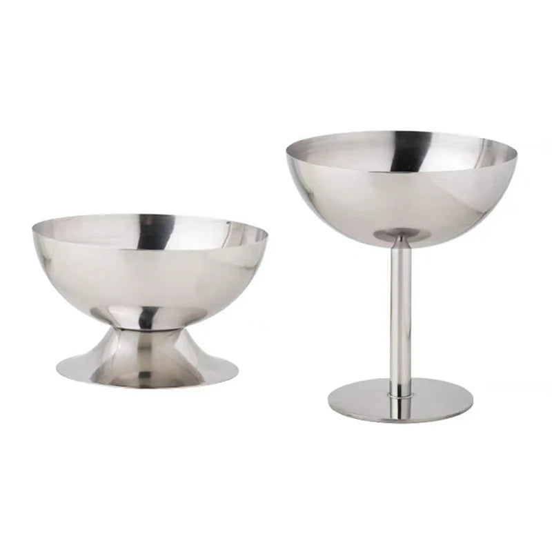 Stainless Steel Goblet Ice Cream Cup & Dessert Bowl
