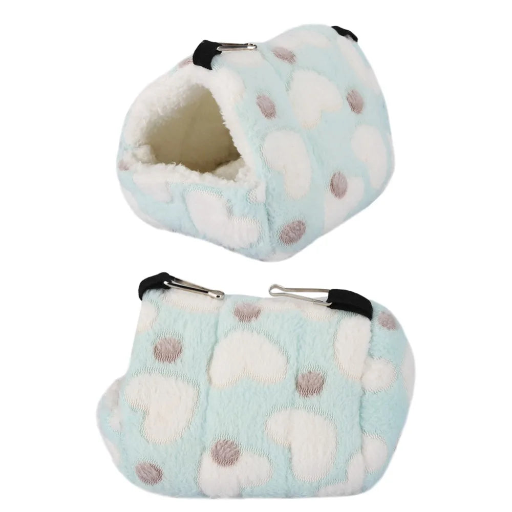 Flannel Hanging Pet Hammock Nest Bed for Hamster & Small Pets
