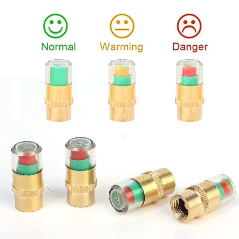 Tire Pressure Indicator Valve Caps – Color Alert 4–20 Pack