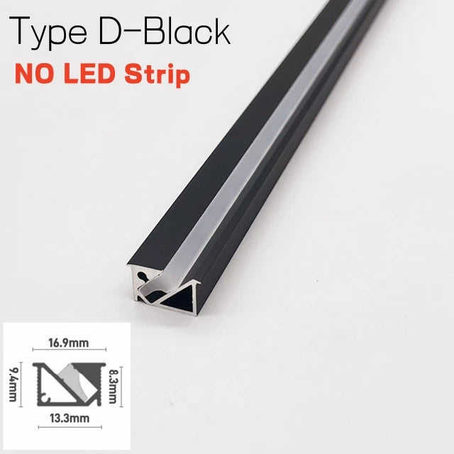 Recessed LED Aluminum Profile Channel & Silicone Diffuser Cabinet Light