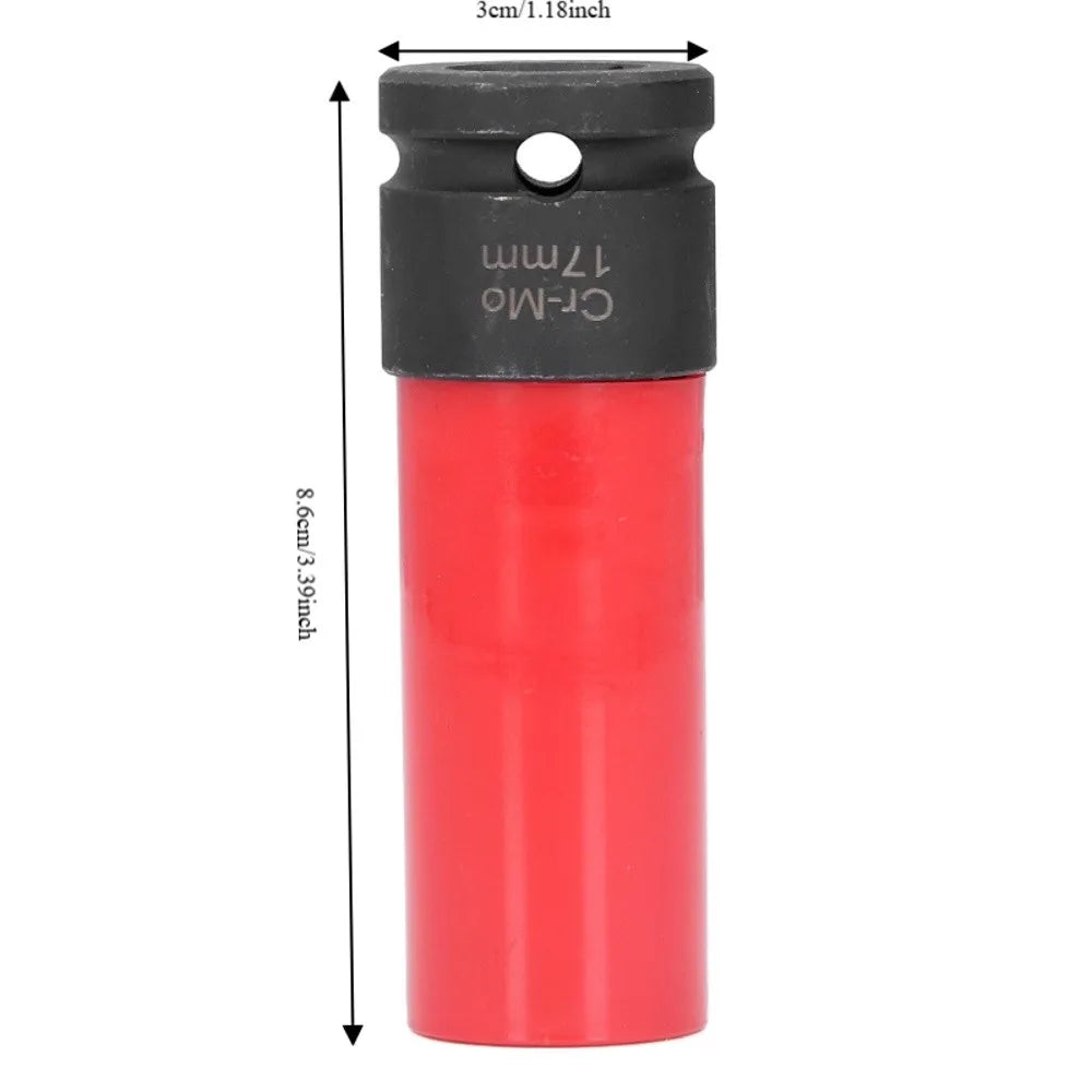17mm Flower Lug Nut Socket – 1/2" Drive Anti-Theft Tool