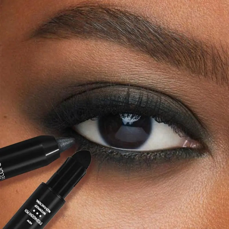 Pearlescent Eyeshadow Pencil – Black & Grey Shimmer Eye Shadow Pen