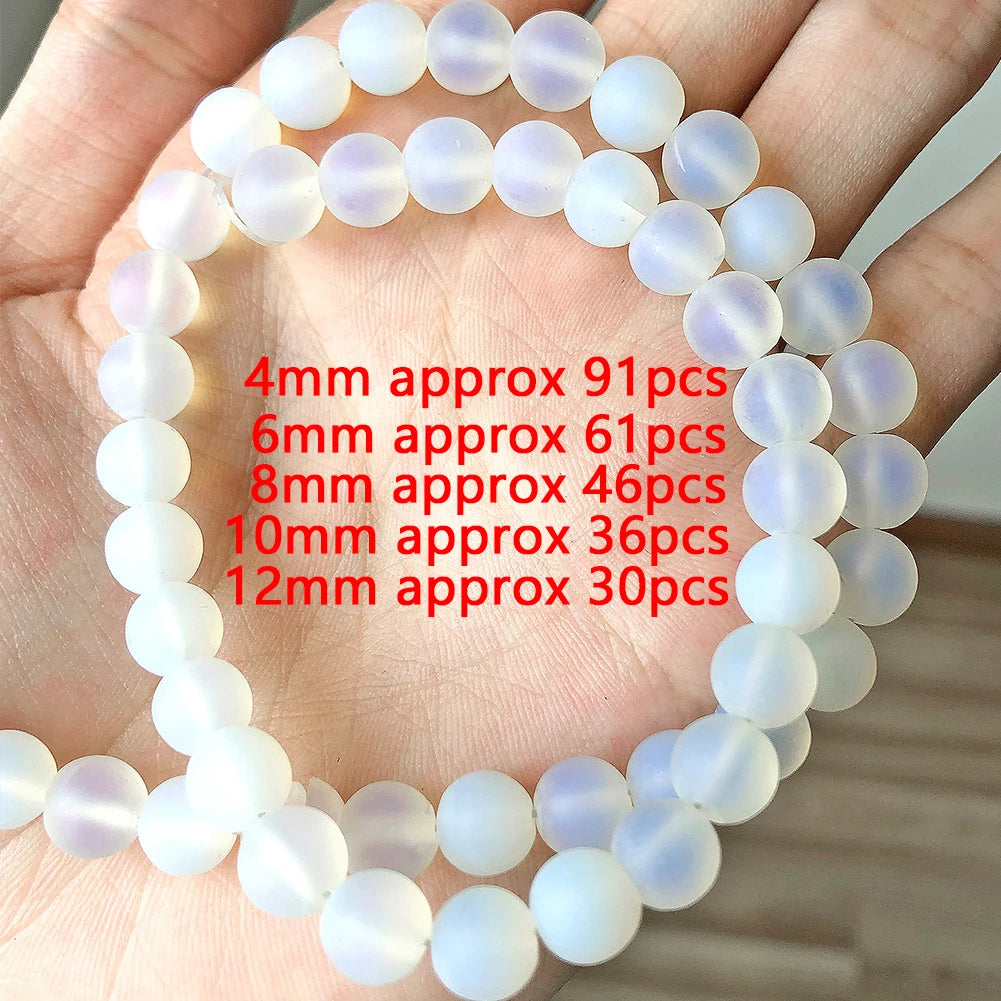 White Opalite Stone Beads 8mm Round Rondelle – DIY Jewelry Making