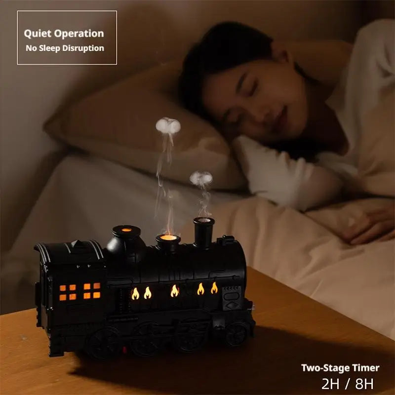 Vintage Train Humidifier & Aromatherapy Diffuser | LED Ambient