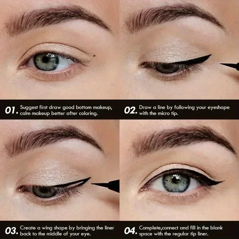 Waterproof Liquid Eyeliner Pen – Black & Brown, Long-Lasting