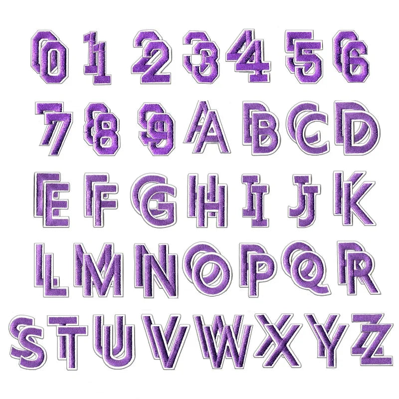 72-Piece Iron-On Letter & Number Patches – Full A-Z, 0-9 Set