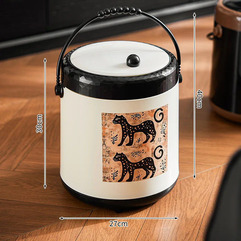 Vintage Mid-Century Modern Trash Can – Decorative Waste Bin