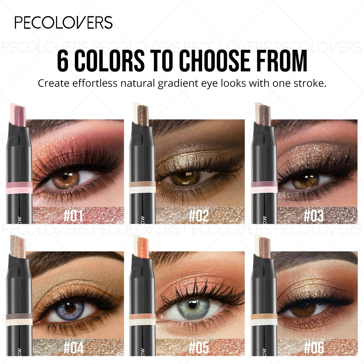 SAMMY Two-Tone Eyeshadow Stick – Coral & Bronze Eye Definer