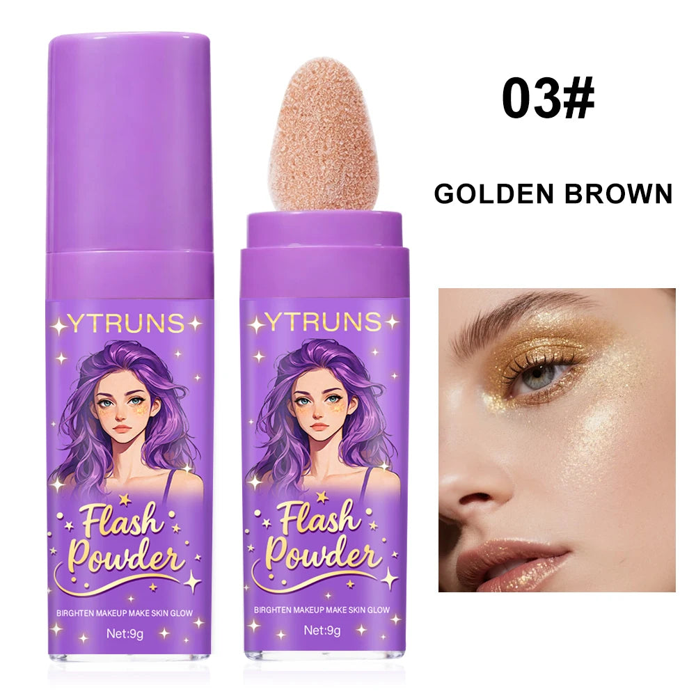 Shimmer Highlighter Loose Powder 9g with Puff Brush – All Skin