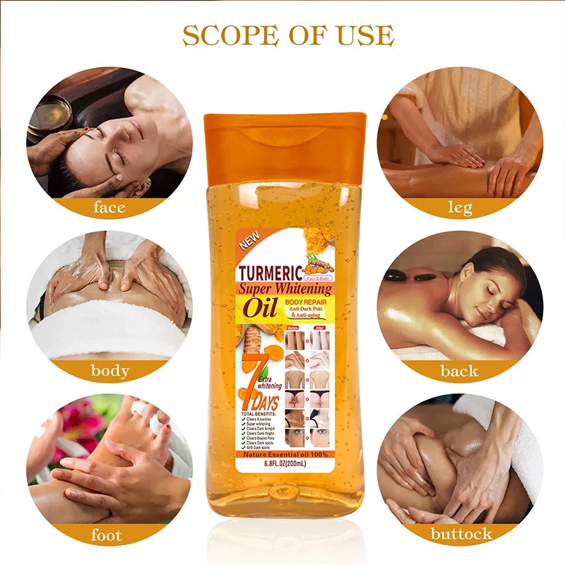 Turmeric Face & Body Oil 200ml – Hydrating Radiance Boost Oil