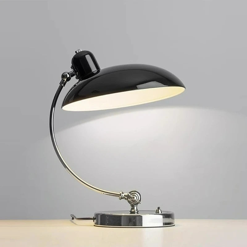 Vintage Bauhaus Adjustable LED Desk Lamp – Black, White, Green