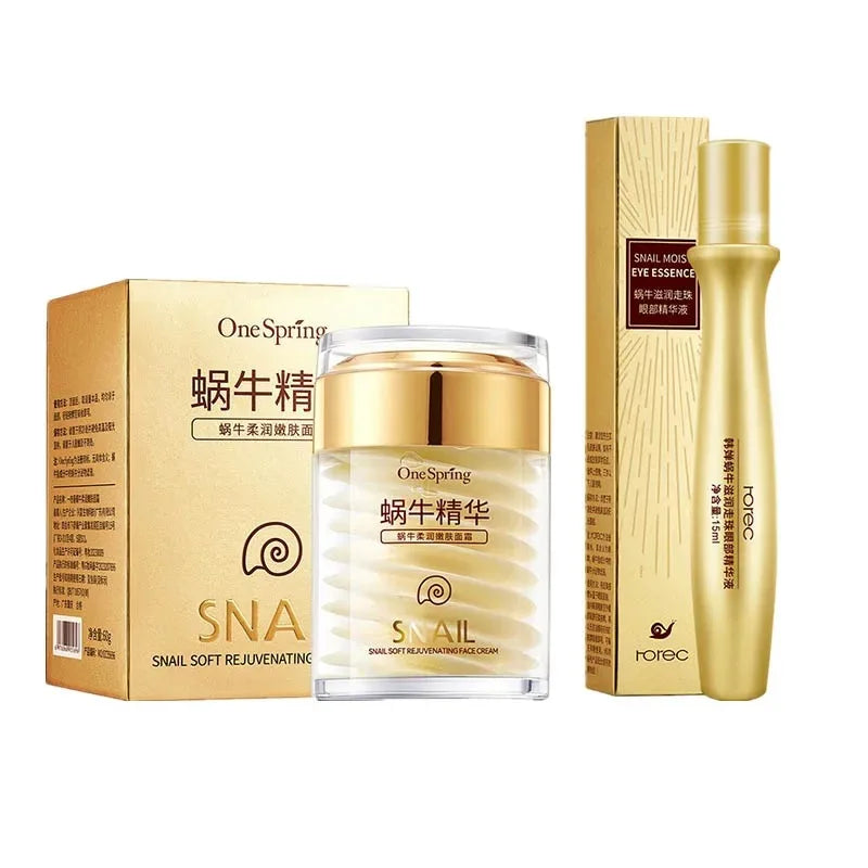 Snail Collagen Skincare Set – Anti-Aging Face & Eye Serum