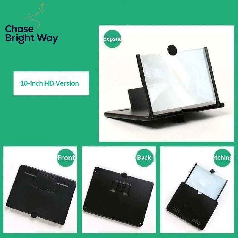 Foldable HD Phone Screen Magnifier – 3-4X Blue Light Filter