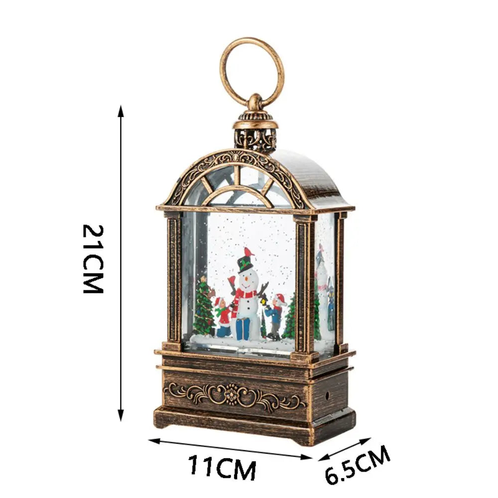 Handheld Christmas Snow Globe LED Light – Festive Desktop Ornament
