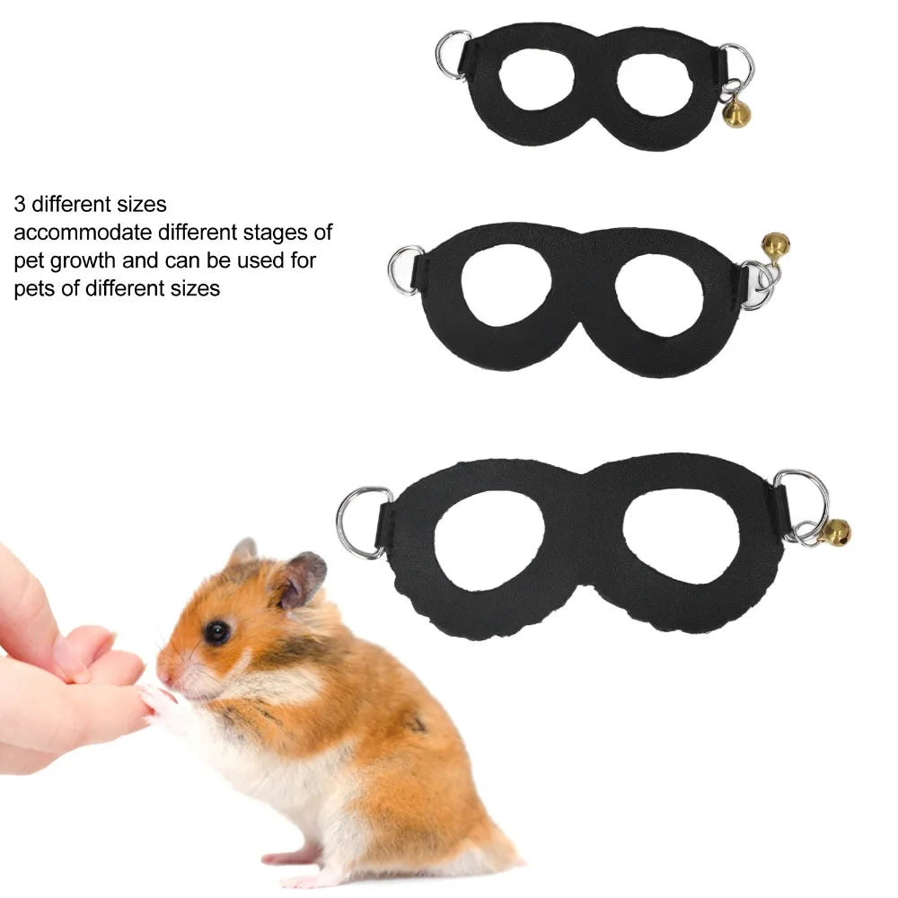 Hamster Harness & Leash Set – Faux Leather, Bells, 3 Sizes