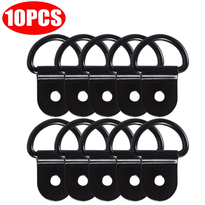 Black D-Ring Tie Down Anchor Rings – Truck Trailer RV Boat