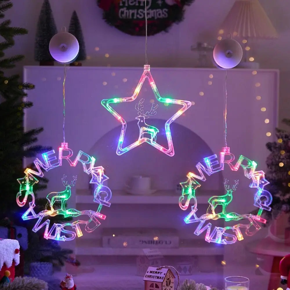 Christmas Santa LED Suction Cup Window Light – Battery Operated