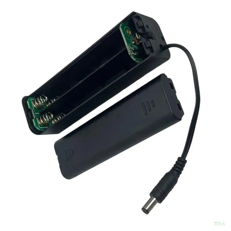 8-Slot AA Battery Holder – Lockable Cover, Switch & DC5521