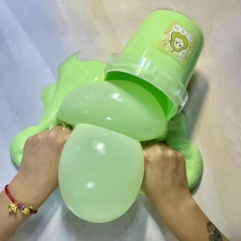 Soft Jelly Crystal Slime Toy – Non-Stick Sensory Slime Bucket