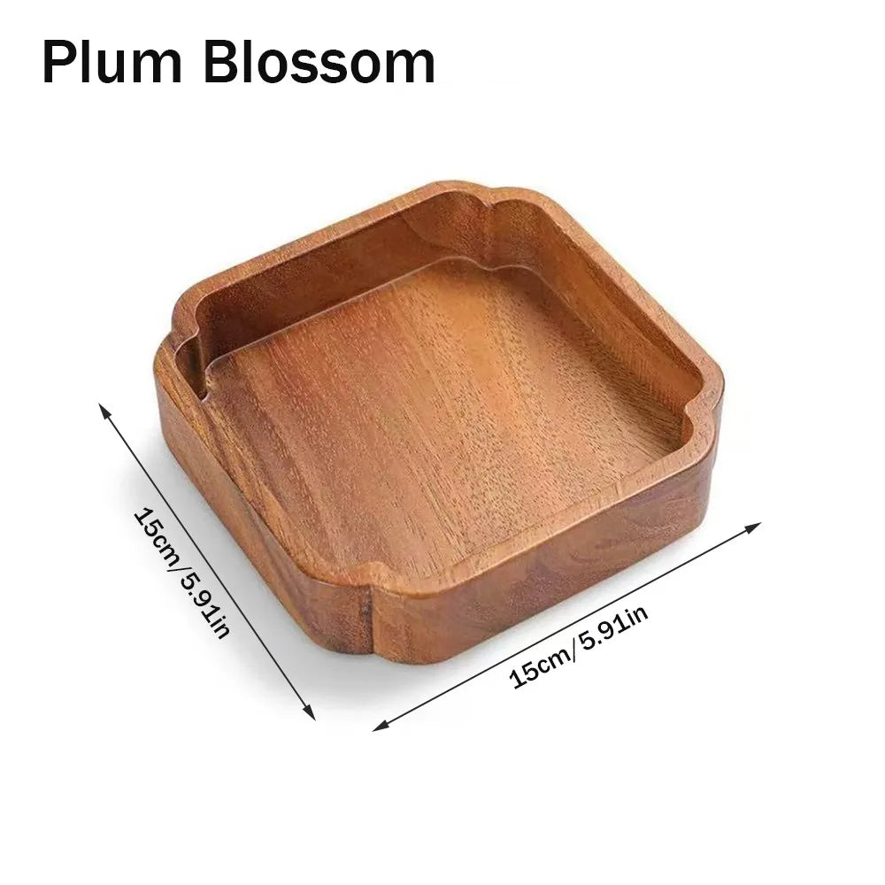 Japanese Stackable Wooden Snack & Candy Serving Tray